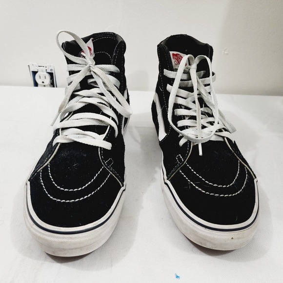 VANS Old Skool SK8 Hi High Top Sneakers 500714 Black White Men's Size 12 Shoes - Picture 5 of 12